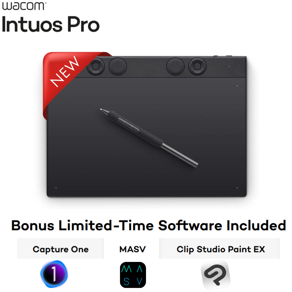 Intuos Pro Medium Bluetooth Graphic Pen Tablet with Pro Pen 3 Intuos Pro Medium Bluetooth Graphic Pen Tablet with Pro Pen 3