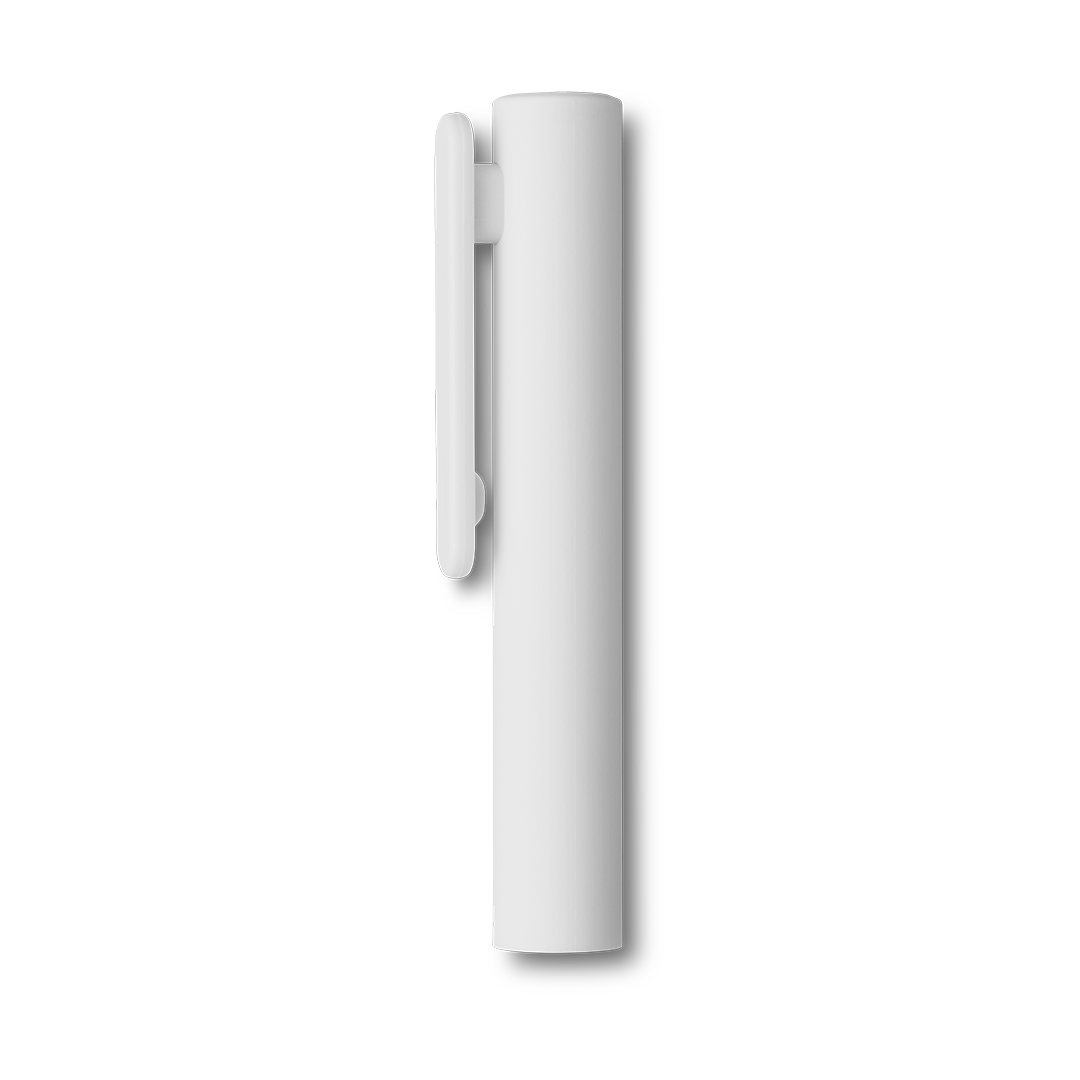 Pen Rear White with White Clip